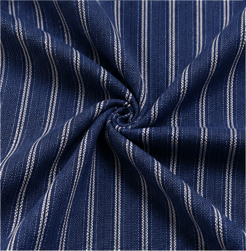Navy Blue Stripe Shirt Fabric
