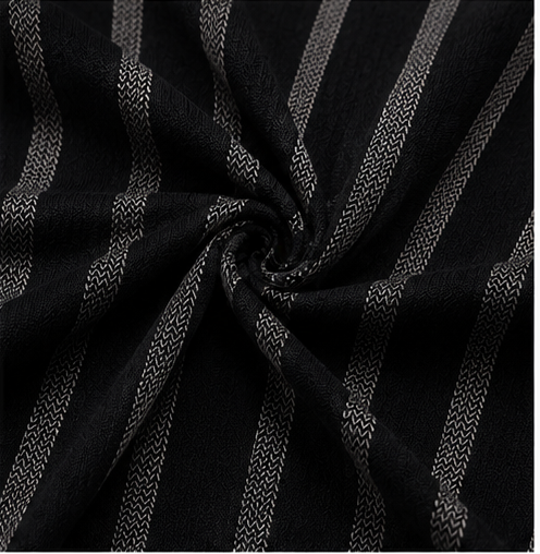 Black & White Stripe Shirt Fabric