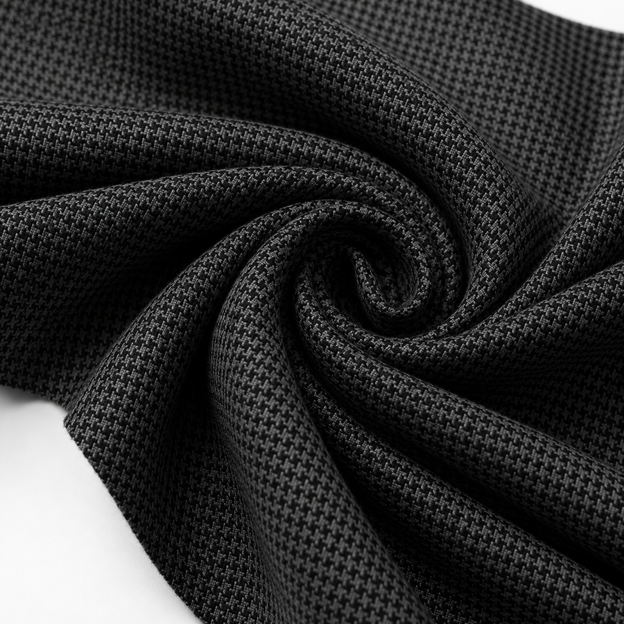 Black Micro-Houndstooth Premium Trouser Fabric