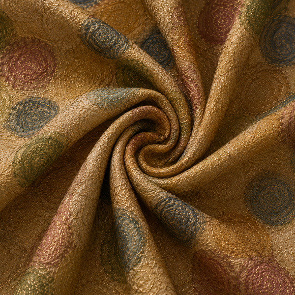 Beige Gold Embroidered Kurta Fabric