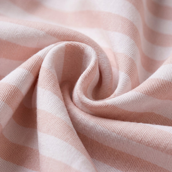 Blush Pink & White Vertical Striped Premium Unstitched Shirt Fabric