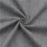 Charcoal Grey Windowpane Shirt Fabric