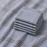 Navy & White Houndstooth Premium Shirt Fabric