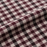 Burgundy & White Mini Check Cotton Shirt Fabric