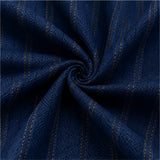 Royal Navy Textured Stripe Shirt Fabric