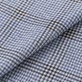 Sky Blue & Black Check Shirt Fabric