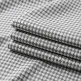 Grey &amp; White Houndstooth Premium Shirting Fabric