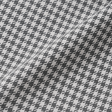 Grey &amp; White Houndstooth Premium Shirting Fabric