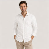 Off White Textured Unstitched Shirt Fabric