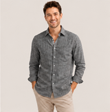 Black & White Micro Check Premium Unstitched Shirt Fabric