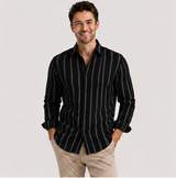 Black & White Stripe  Shirt Fabric