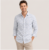 Light Blue & White Check Shirt Fabric