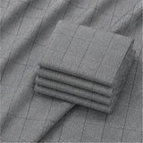 Charcoal Grey Windowpane Shirt Fabric