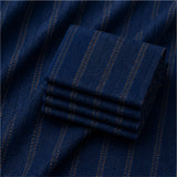 Royal Navy Textured Stripe Shirt Fabric