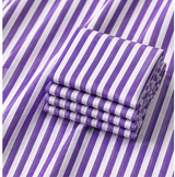 Purple & White Vertical Striped Premium Unstitched Shirt Fabric