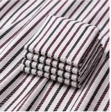 White Burgundy & Black Textured Striped Premium Unstitched Shirt Fabric | Cotton Blend