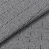 Charcoal Grey Windowpane Shirt Fabric