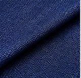 Royal Navy Blue Geometric Jacquard Premium Unstitched Shirt Fabric