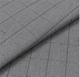 Grey Windowpane Textured Cotton Shirt Fabric