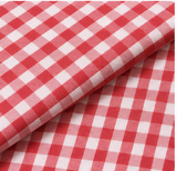 Red & White Check Shirt Fabric