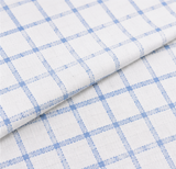 Light Blue & White Check Shirt Fabric