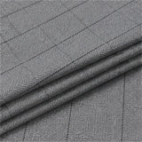 Charcoal Grey Windowpane Shirt Fabric
