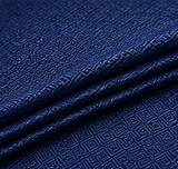 Royal Navy Blue Geometric Jacquard Premium Unstitched Shirt Fabric