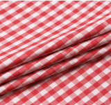 Red & White Check Shirt Fabric