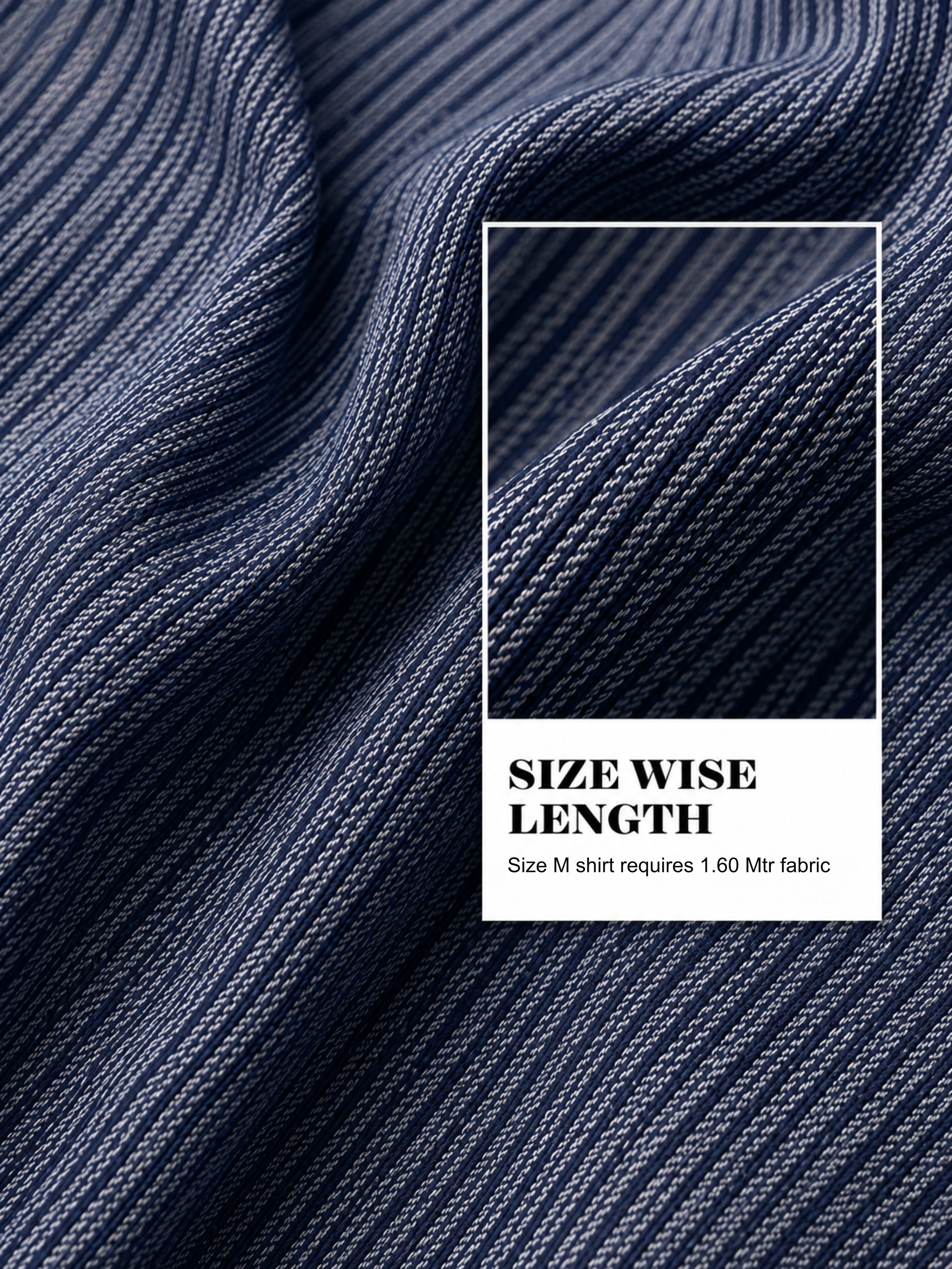 Navy Blue Stripe Shirt Fabric