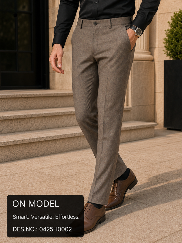 Brown Unstitched Pant Fabric