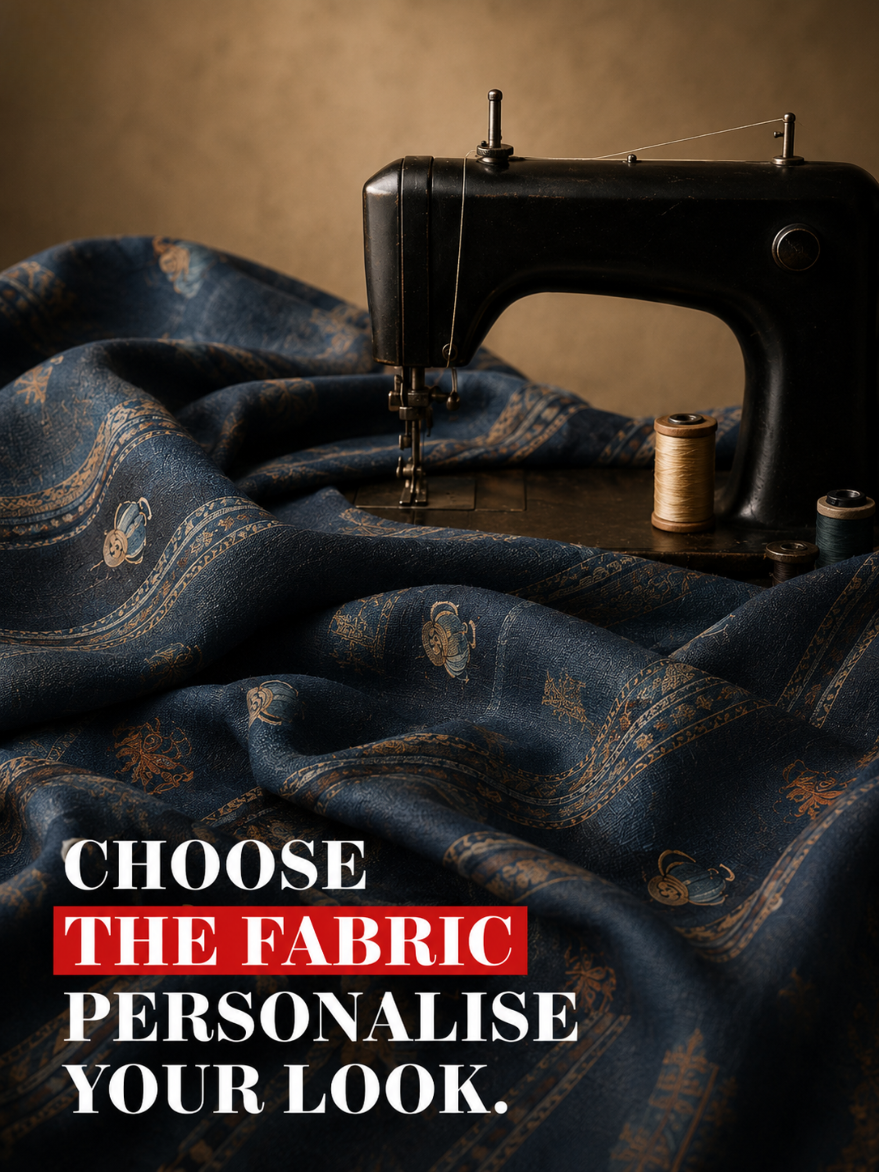 Navy blue Unstitched Kurta Fabric