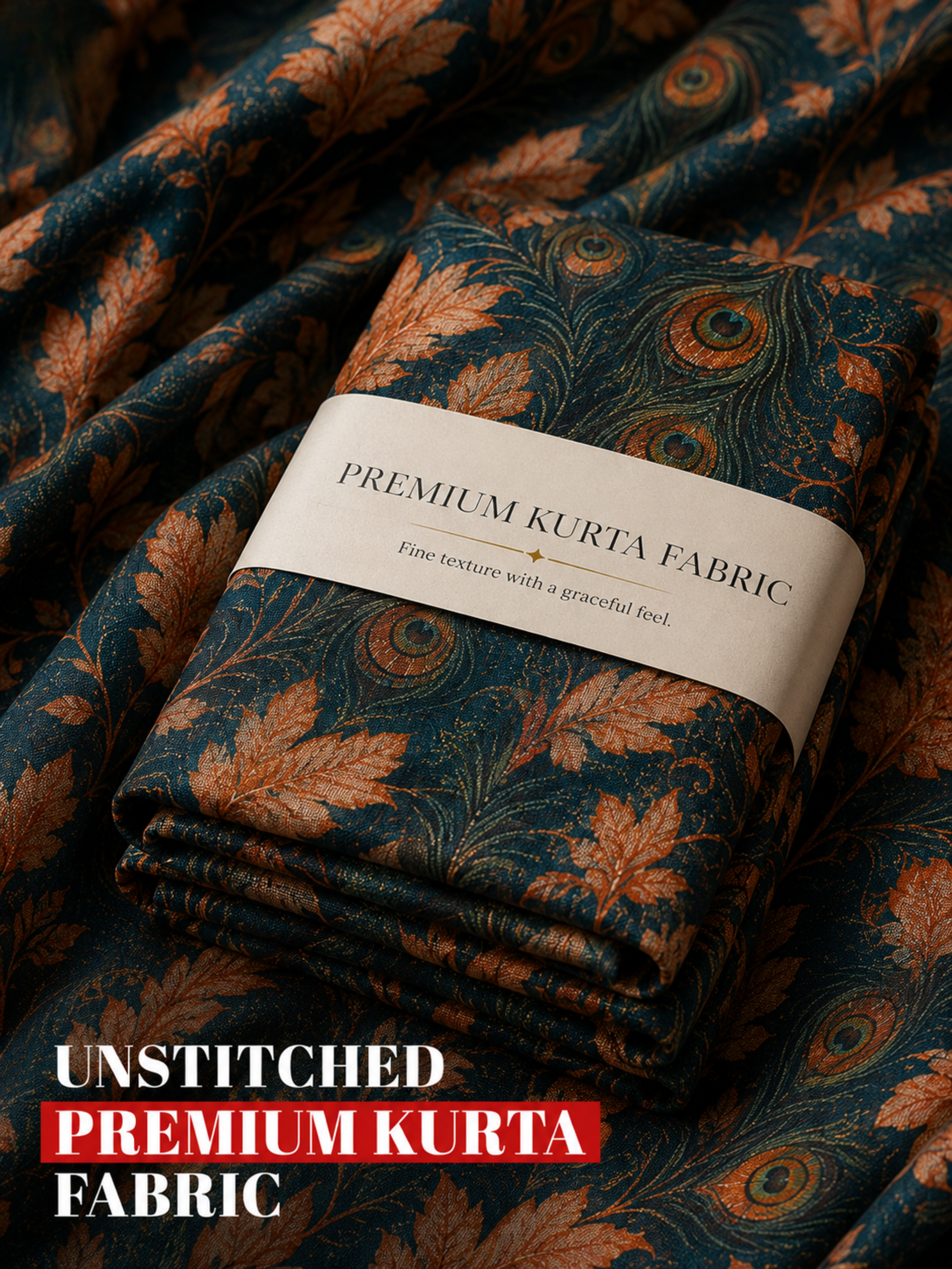 Multicolor Unstitched Kurta Fabric