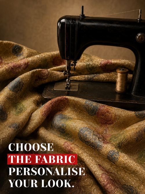 Beige Gold Embroidered Kurta Fabric