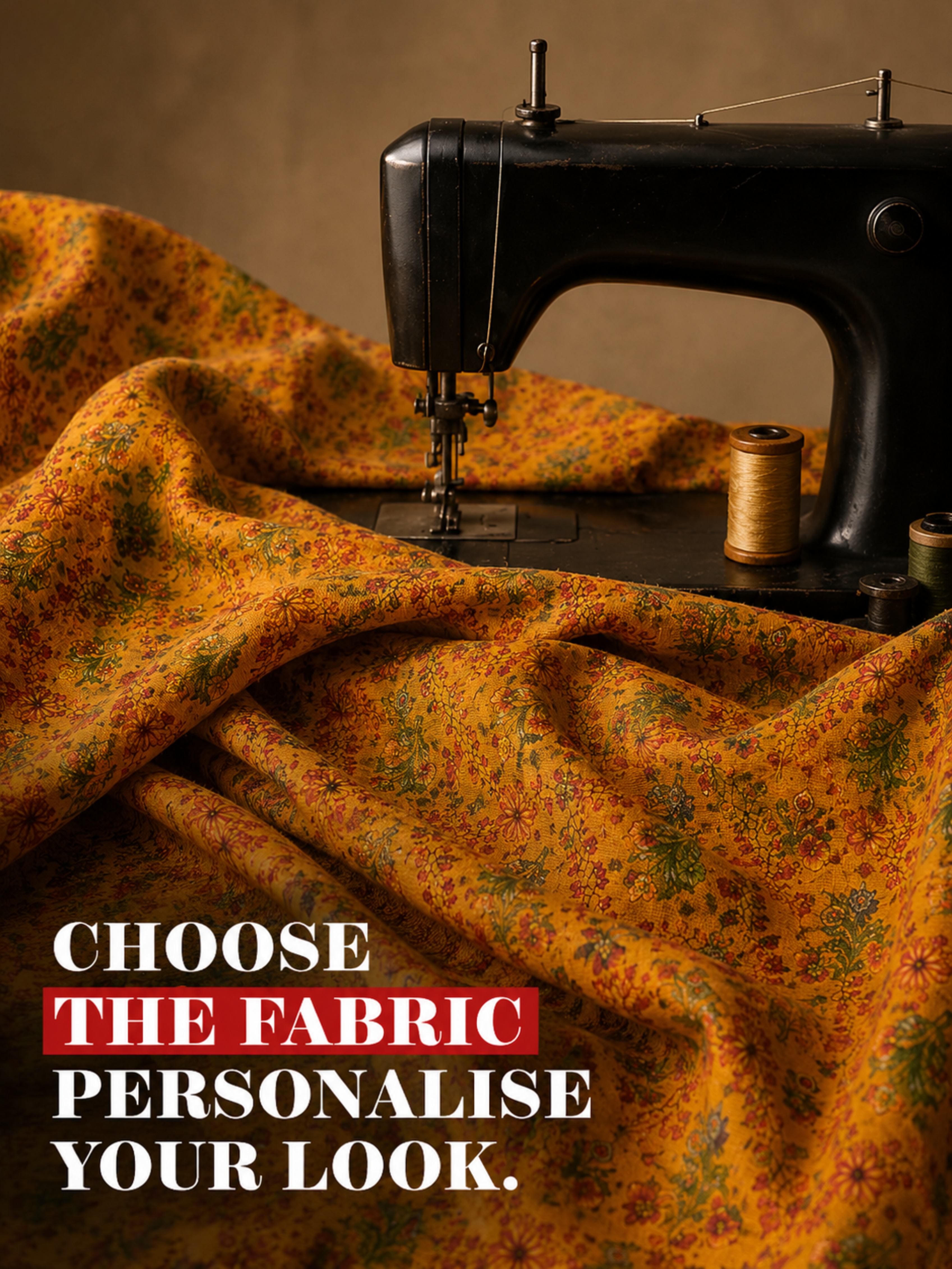 Floral  Yellow Unstitched Kurta Fabric –