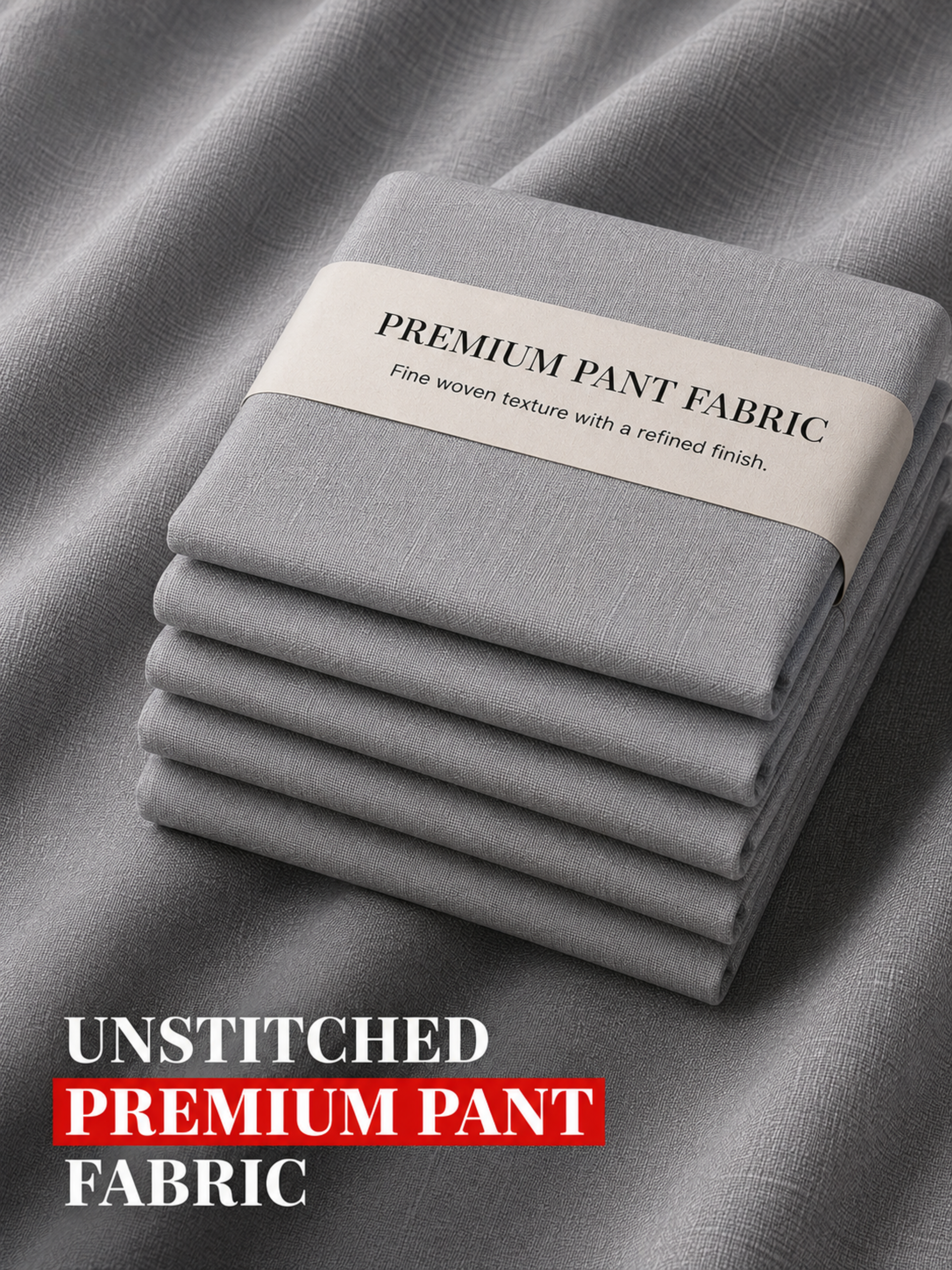 Refined Grey Trouser Fabric
