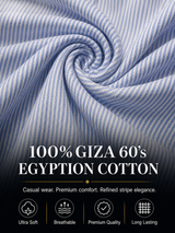 Sky Blue Striped Unstitched Shirt Fabric