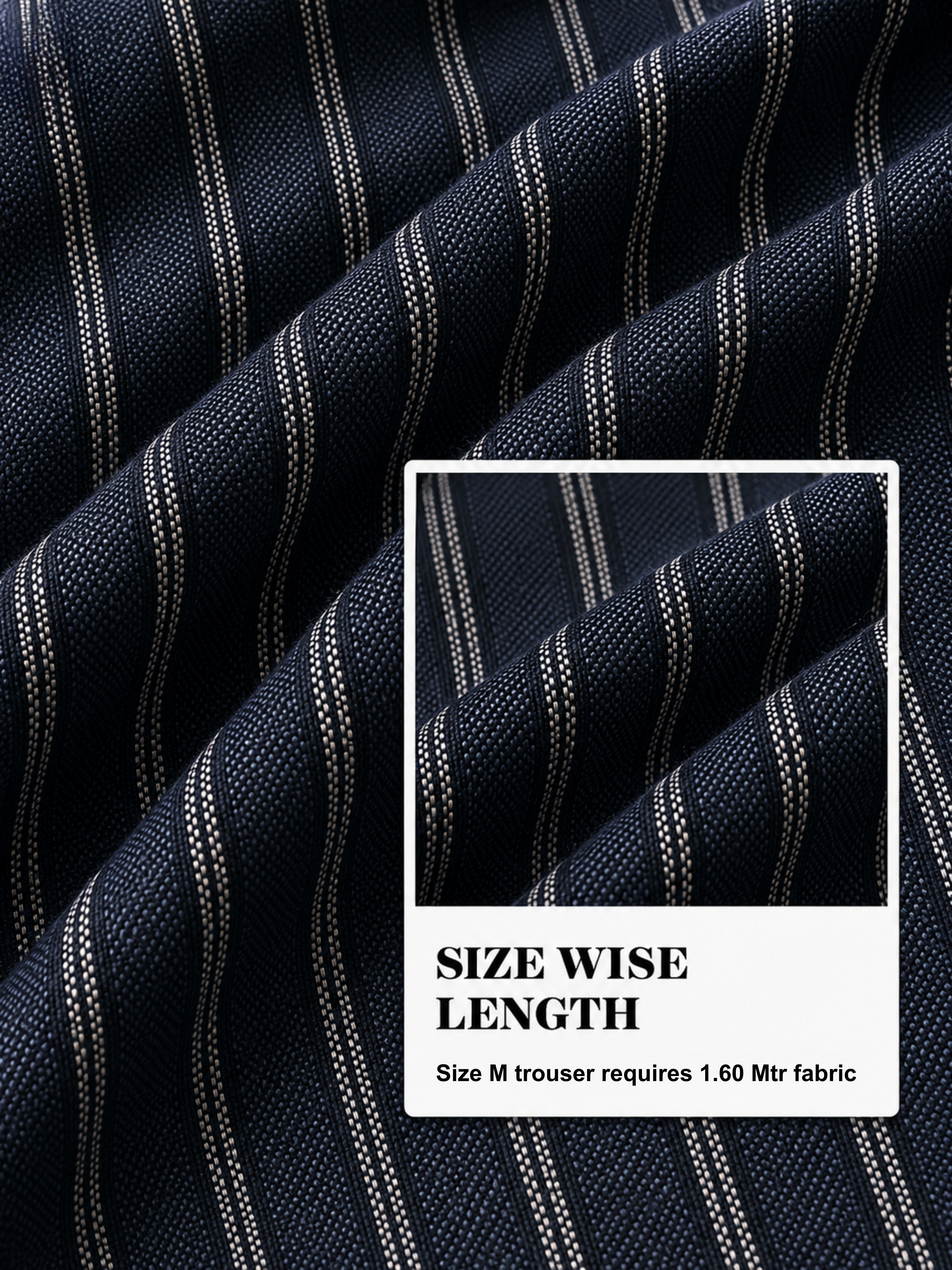 Black & Silver Vertical Stripe  Shirt Fabric