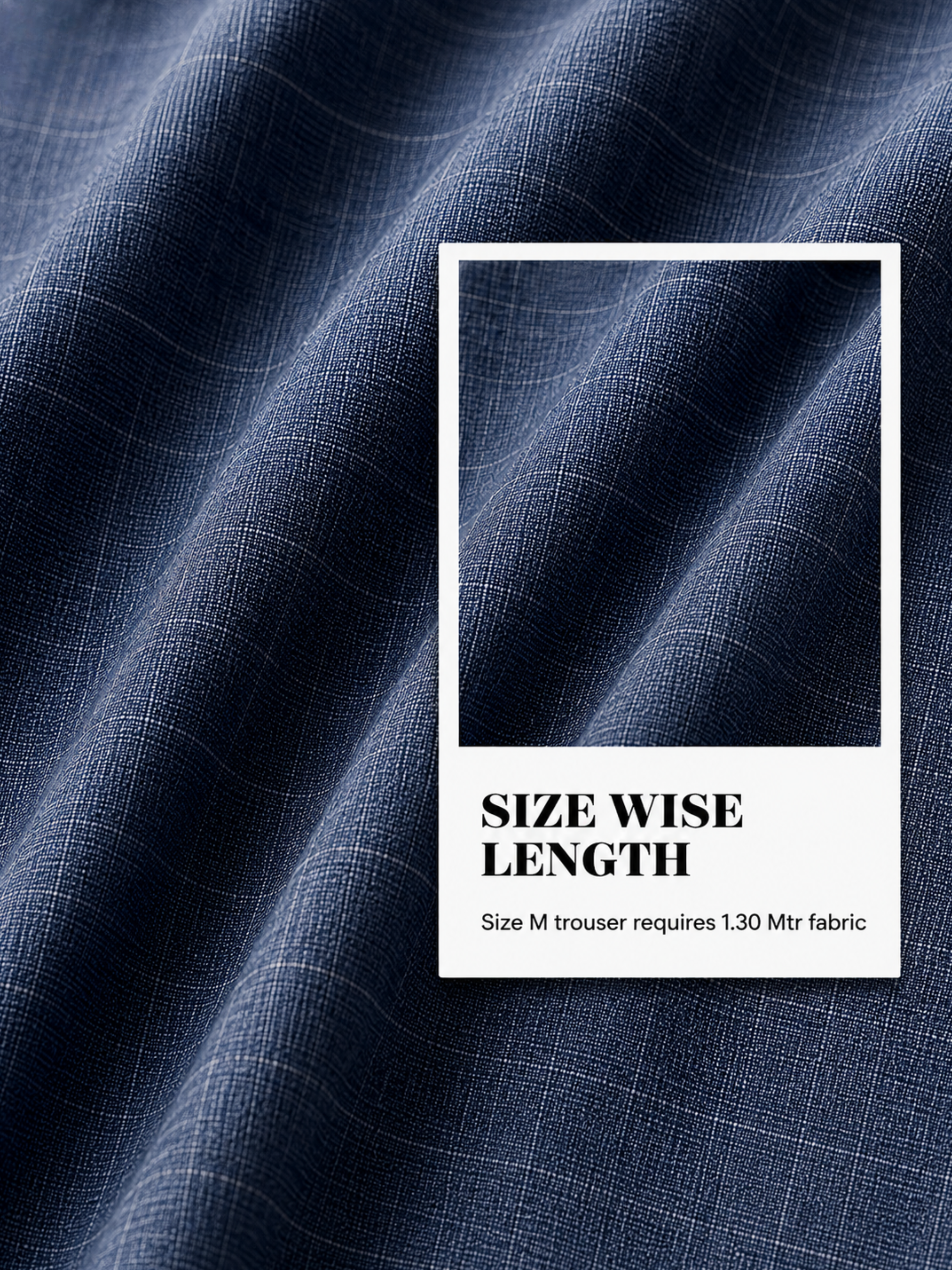 Blue Fine  Checked Pant Fabric