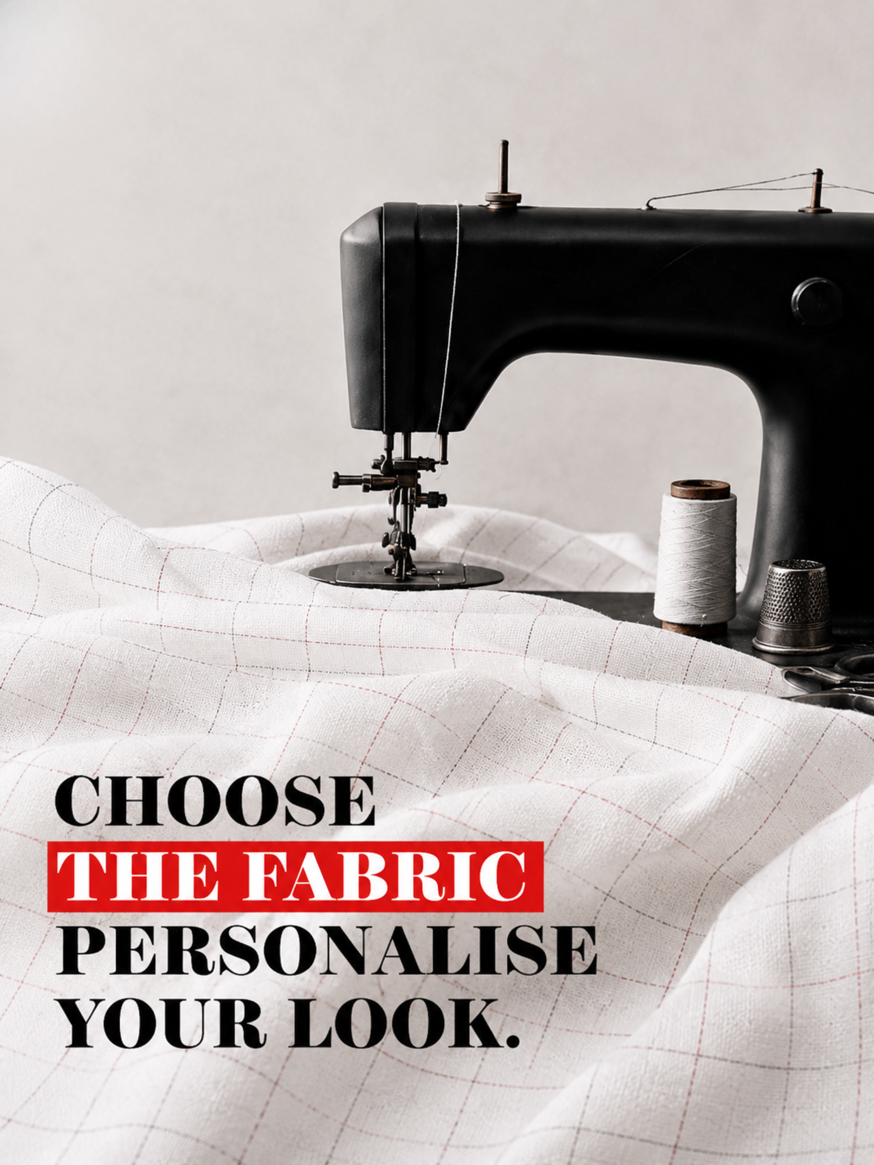 White Window Check  Shirt Fabric