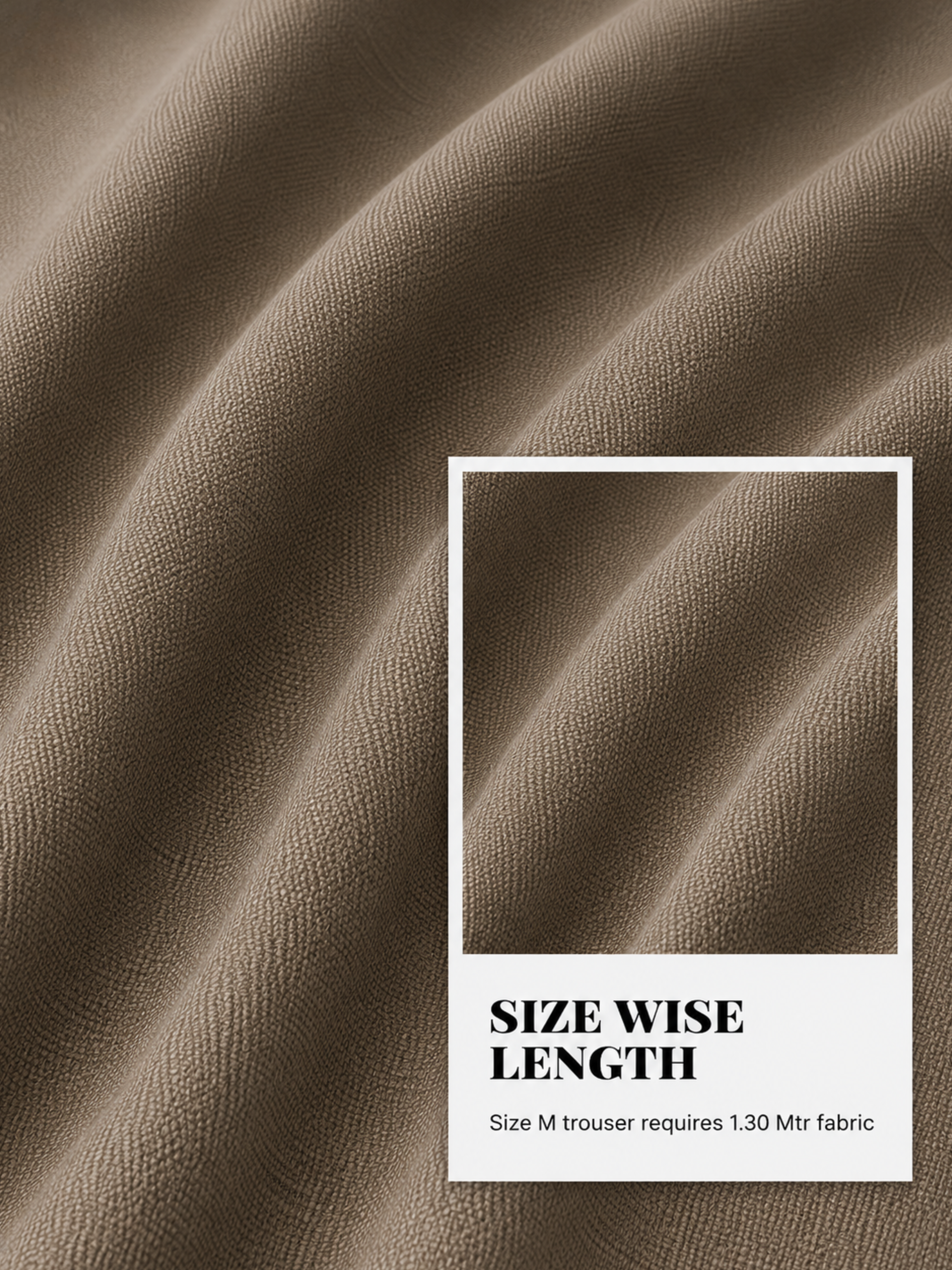 Brown Unstitched Pant Fabric