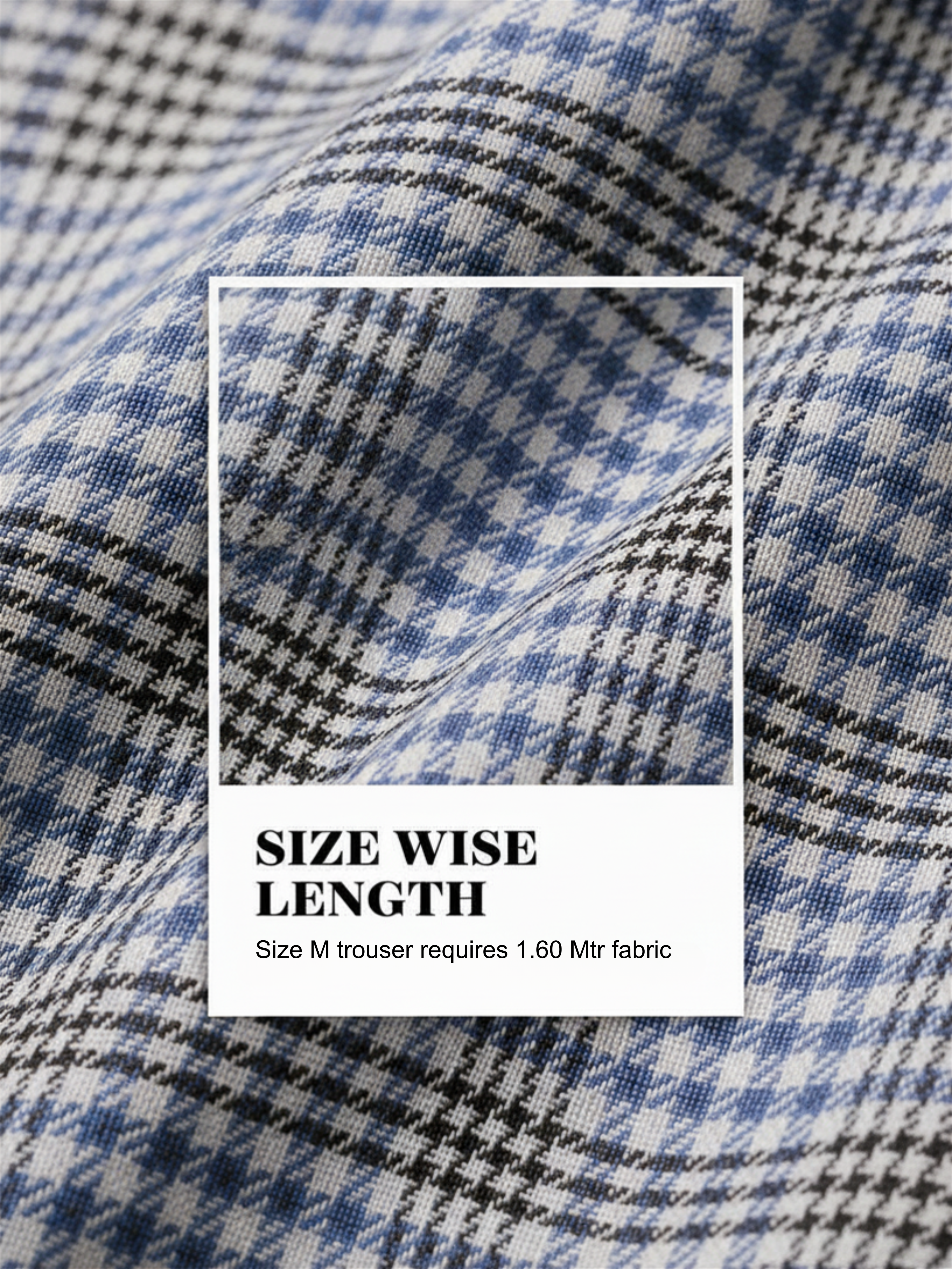 Sky Blue & Black Check Shirt Fabric