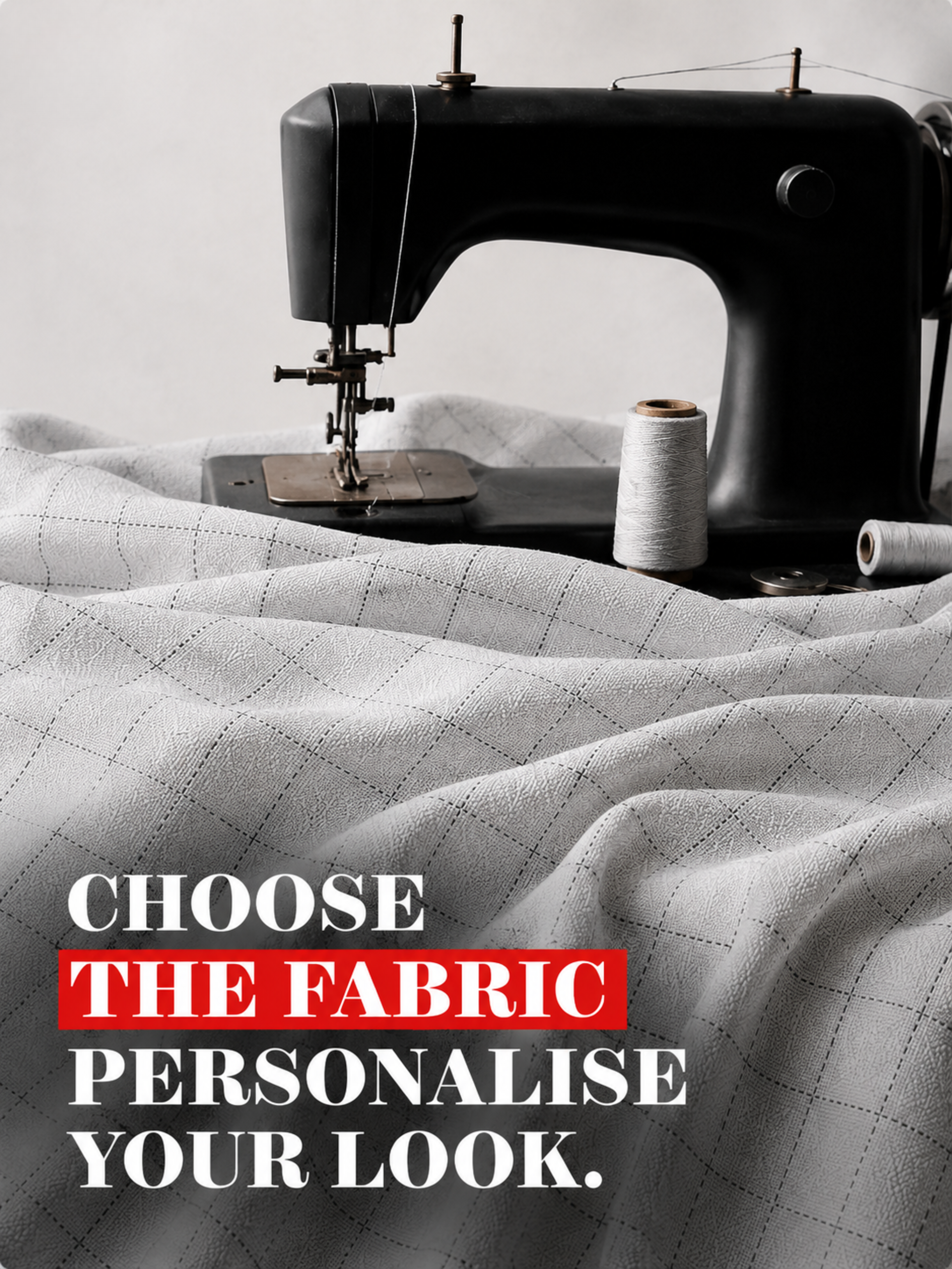 White Subtle Check Shirt Fabric