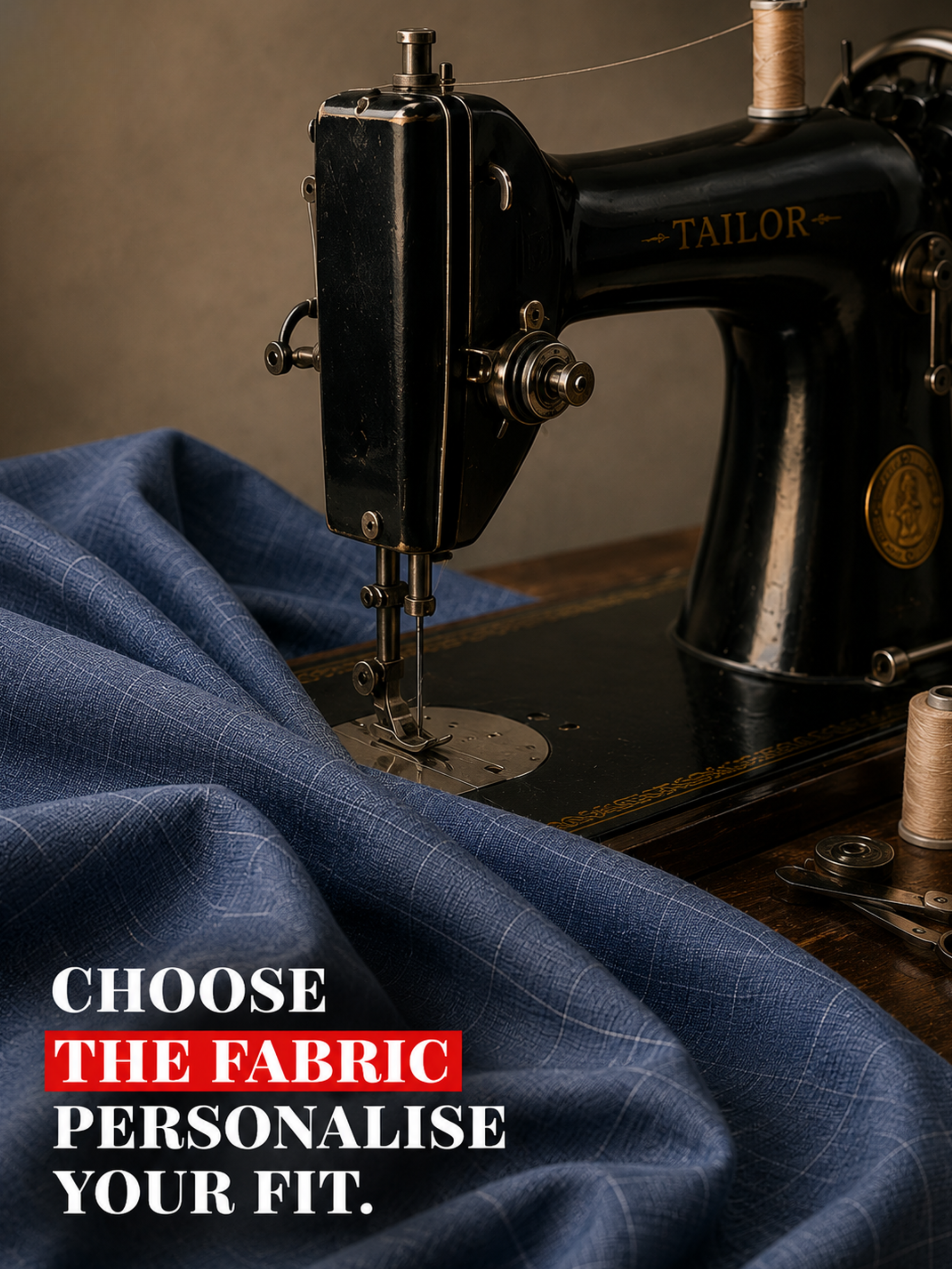 Blue Fine  Checked Pant Fabric