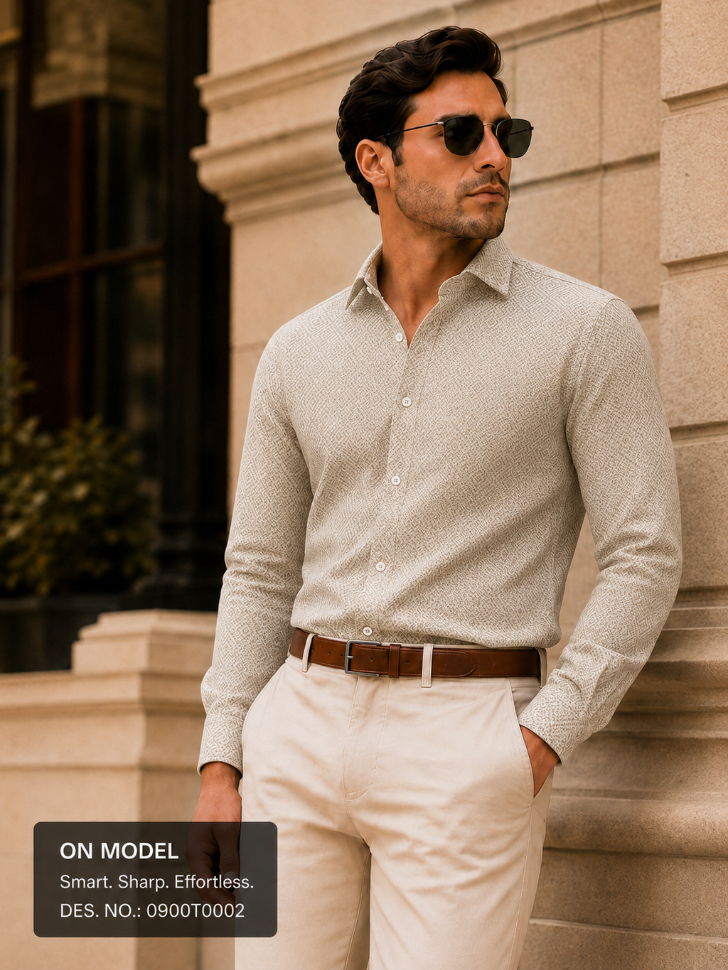 Cream Cotton-Linen Shirt Fabric