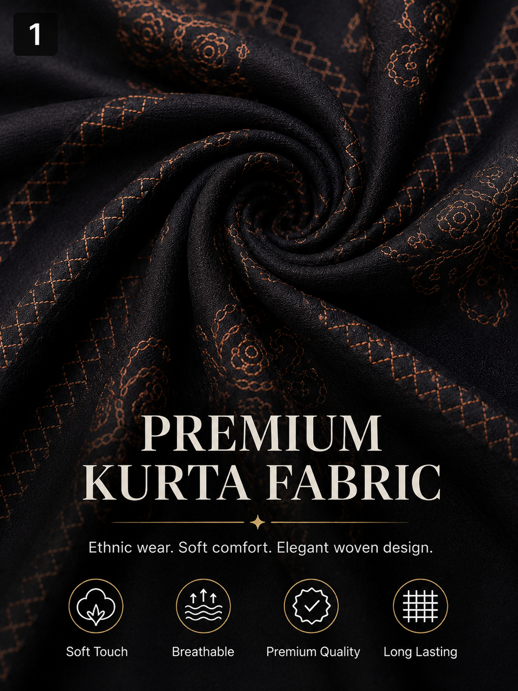woven textured Unstitched Kurta Fabric