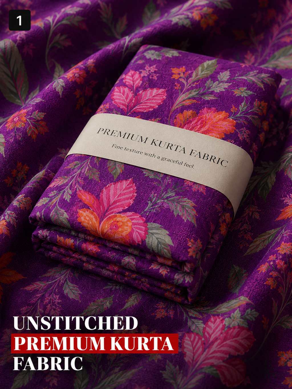 Floral Unstitched Kurta Fabric