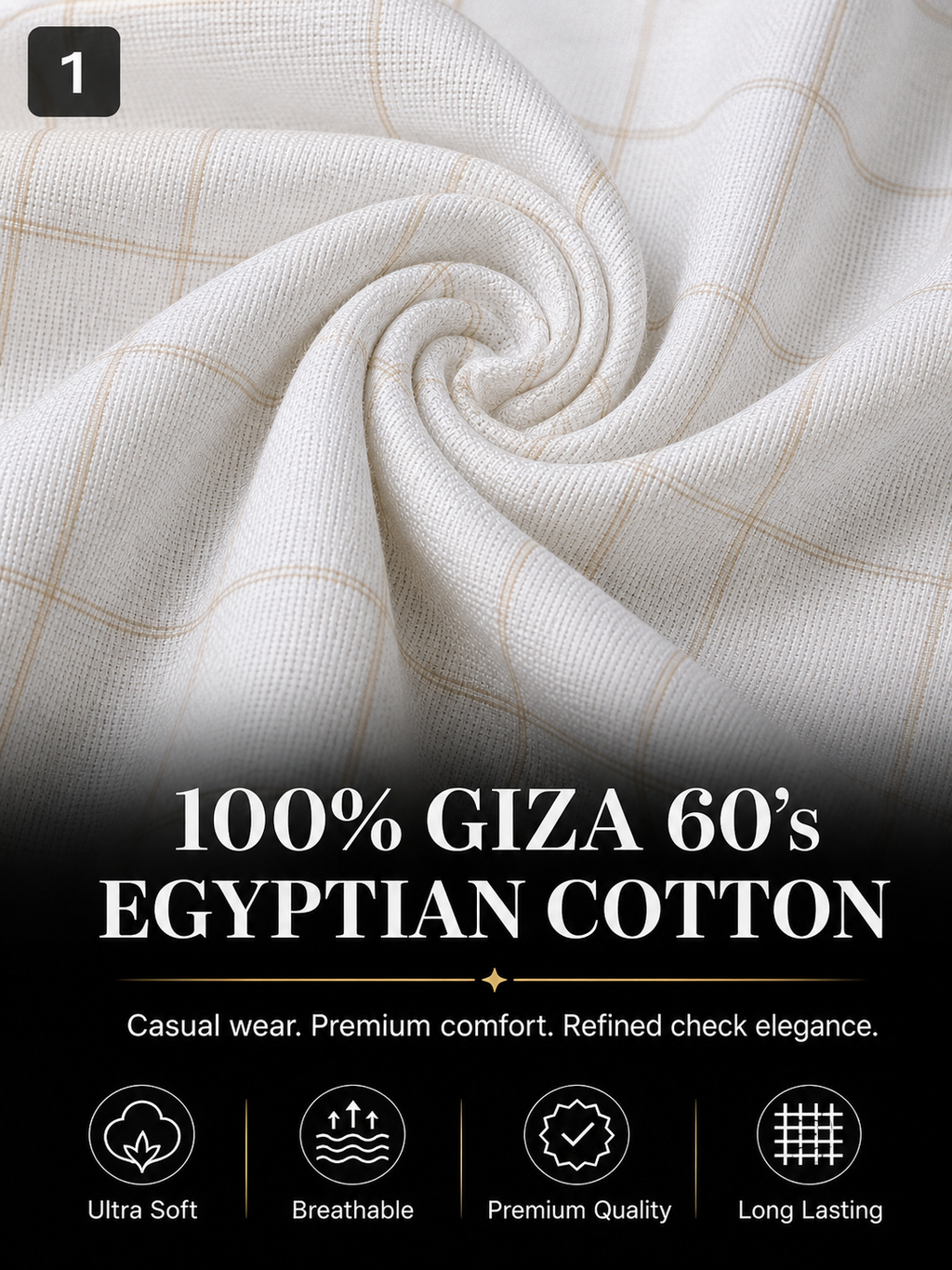 Ivory Beige Shirt Fabric