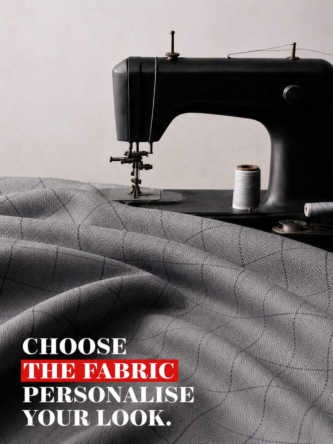 Charcoal Grey Windowpane Shirt Fabric
