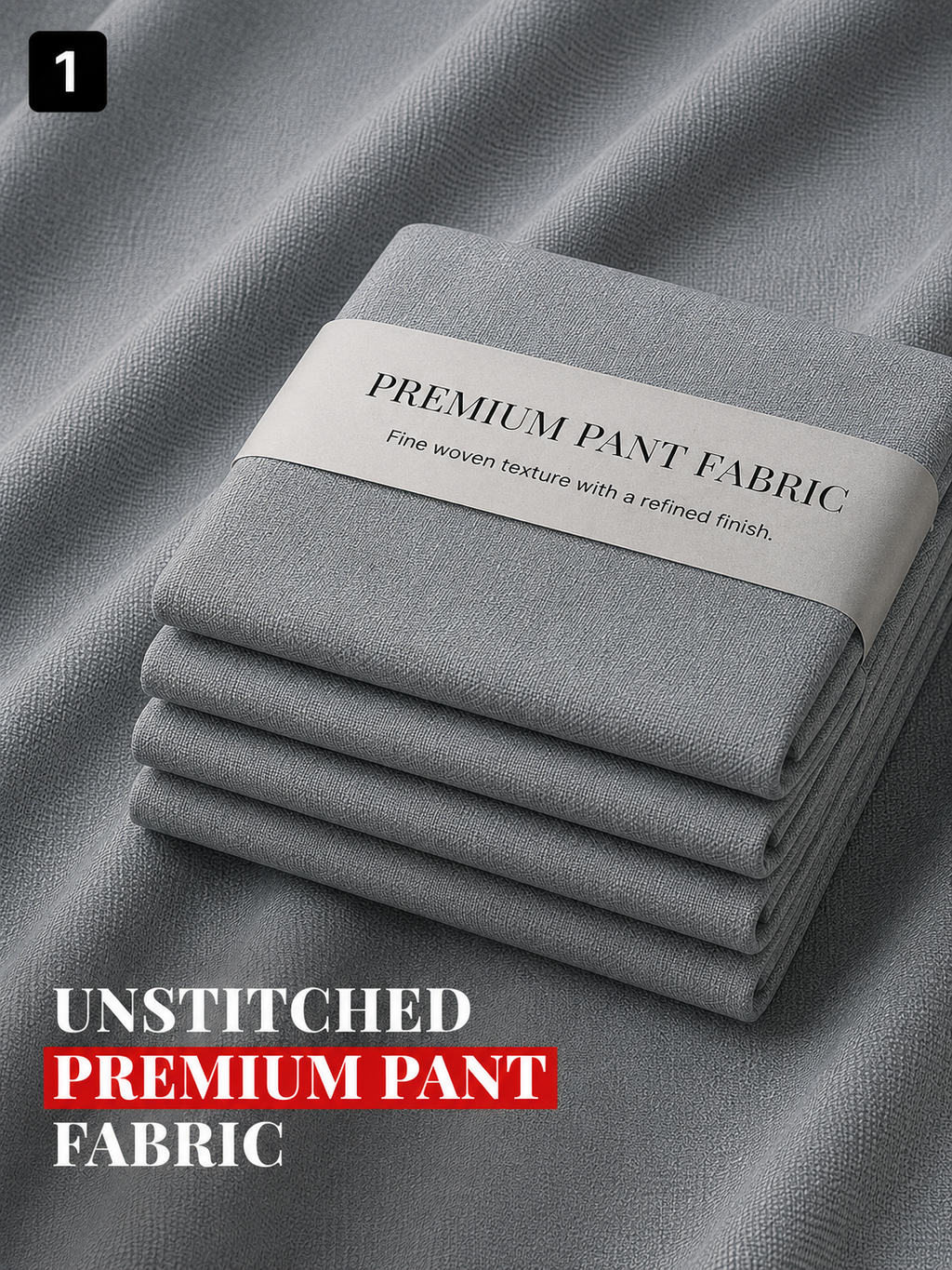 Refined Grey Trouser Fabric