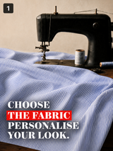 Light Blue Candy Stripe Shirt Fabric